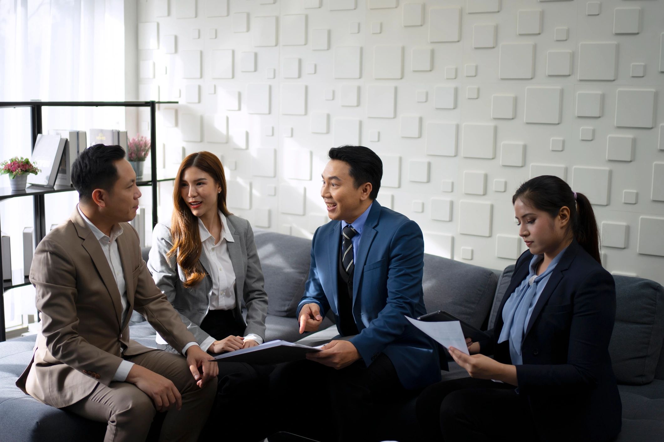business meeting financial team
